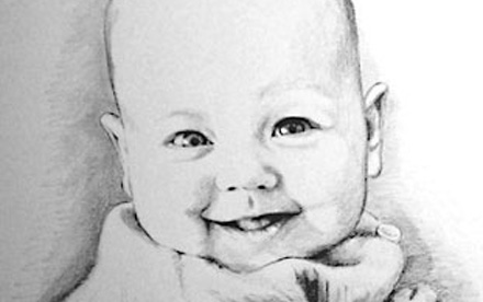Baby Bleistiftzeichnung